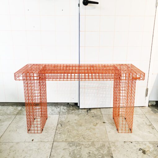 WIRE BENCH ORANJE - 2