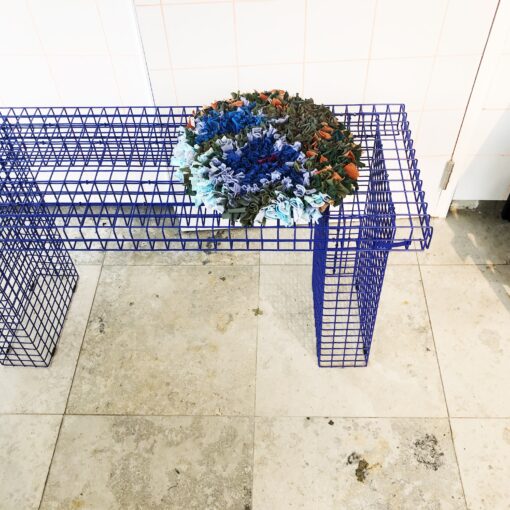 WIRE BENCH ULTRAMARINE BLUE - 2